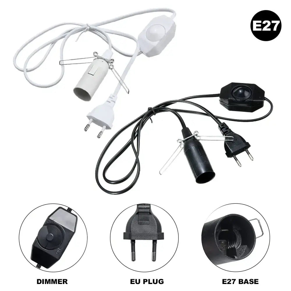 Minimalist black decorative lamp cord with dimmer switch bedroom light