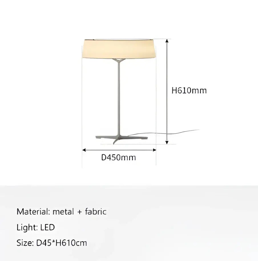 Minimalist bronze italian design fabric floor lamp for living room