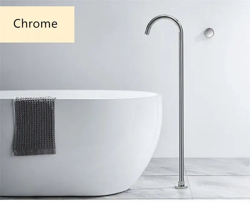 Minimalist brushed gold & black bathtub shower faucet bathroom spout