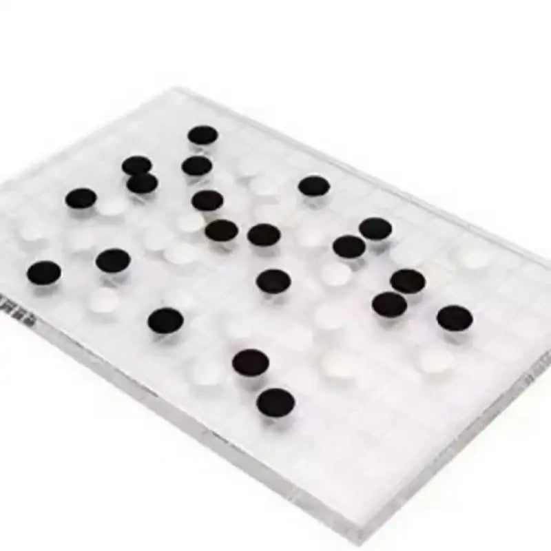 Minimalist clear geometric chess set living room acrylic board