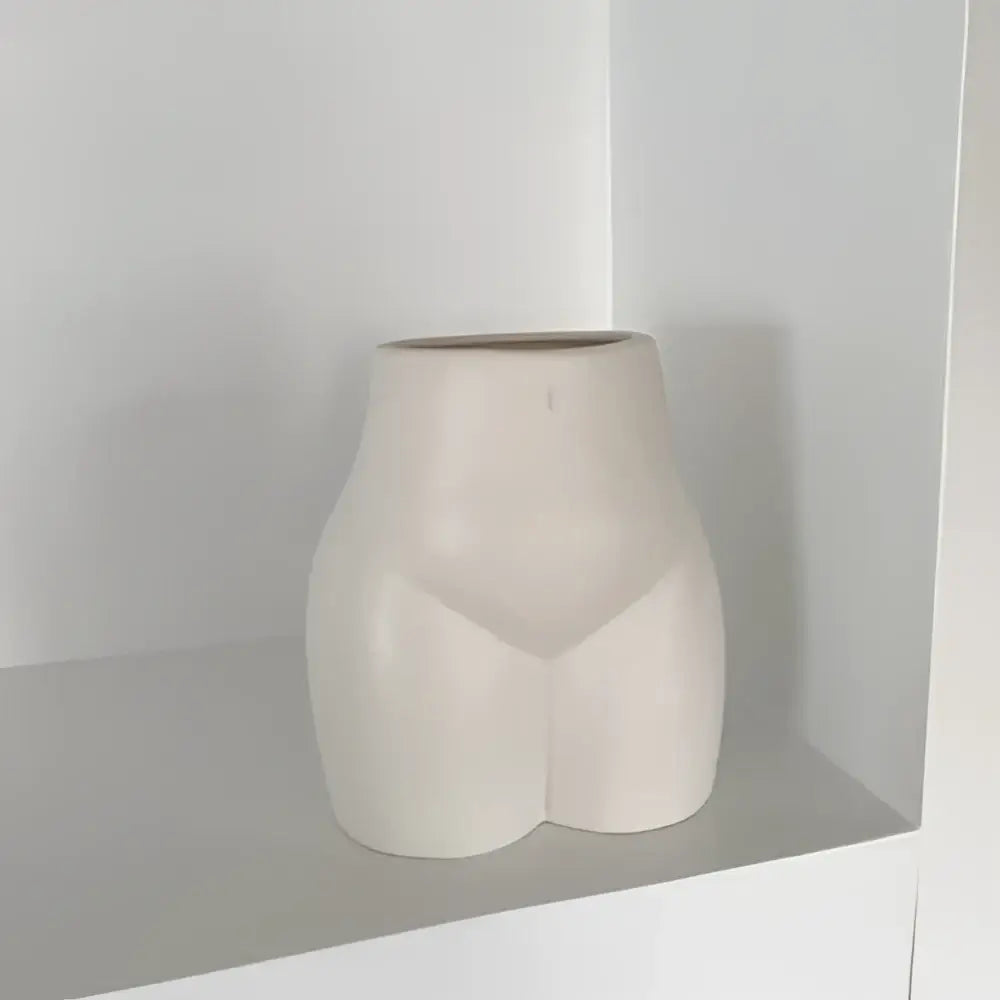Minimalist cream abstract human body vase bedroom ceramic decor