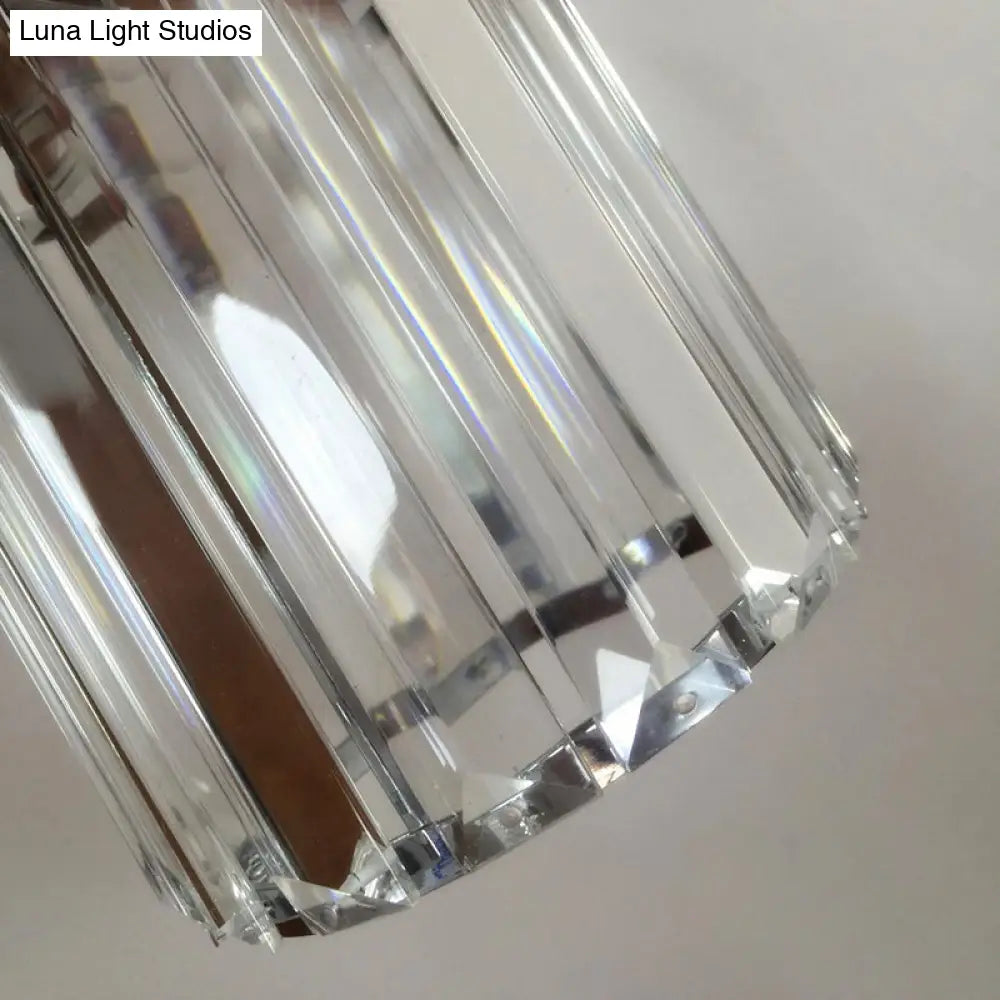 DecorBites™ Minimalist Crystal Wall Lamp with Chrome Backplate & 1 Light