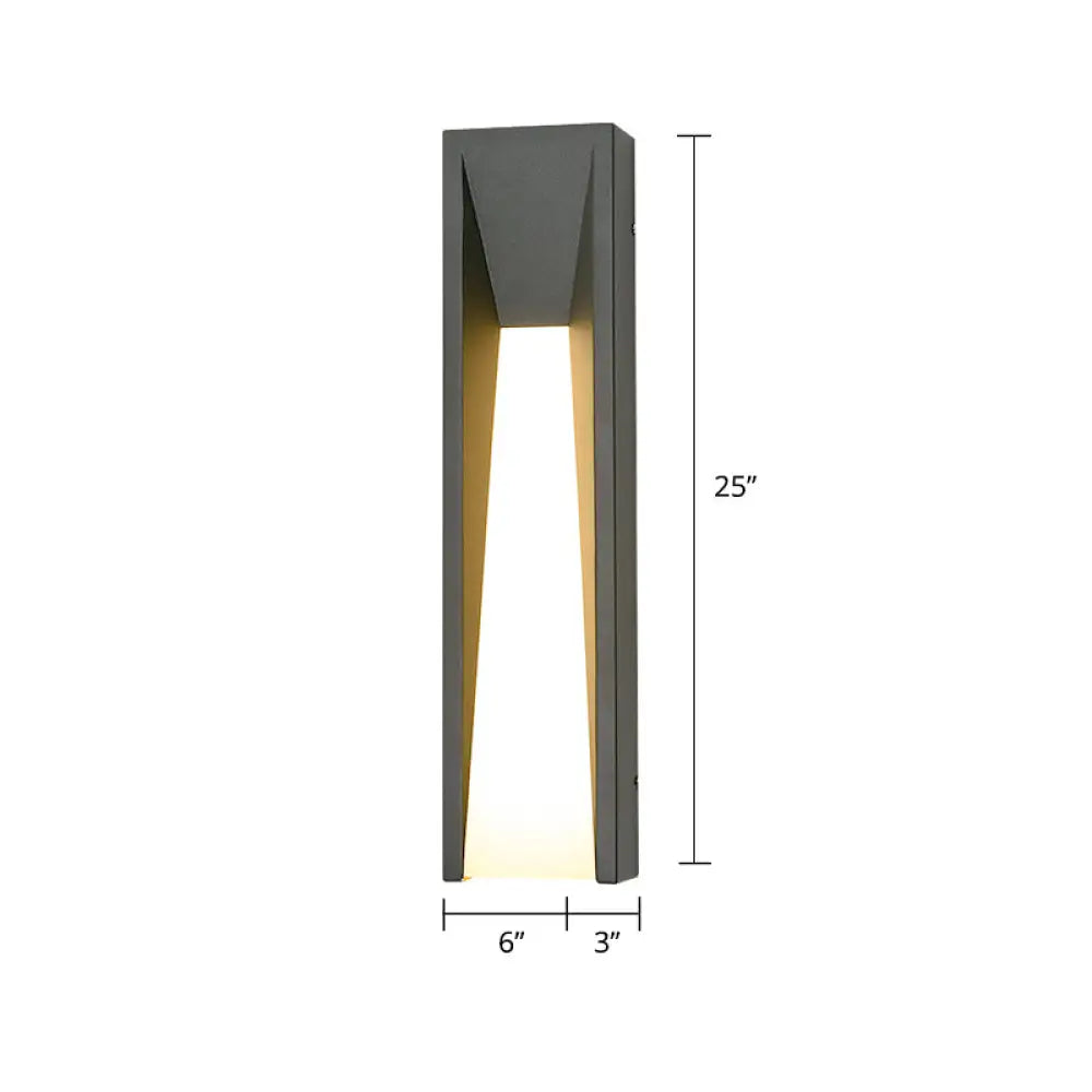 DecorBites™ Minimalist Rectangular Acrylic LED Wall Light for Courtyard