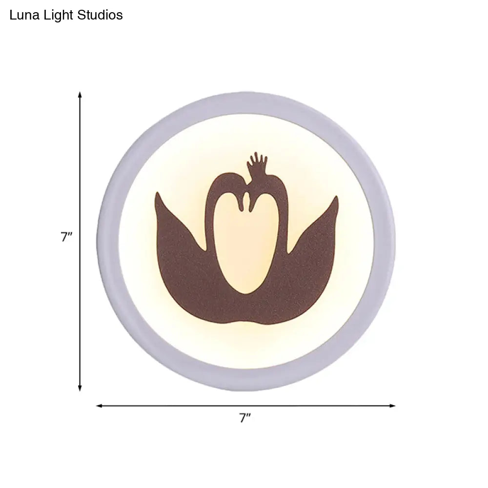 DecorBites™ Minimalist Swan Wall Light with LED Silhouette for Bedroom Décor