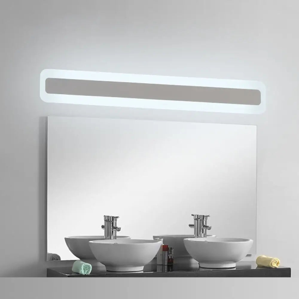 DecorBites™ Minimalist Ultrathin Acrylic White LED Wall Sconce Vanity Light Fixture
