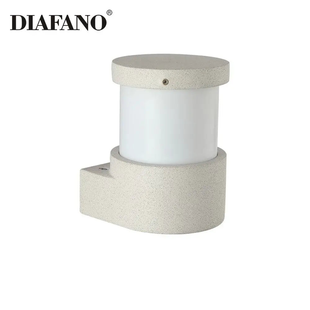 Minimalist white concrete outdoor wall lamp courtyard sconce