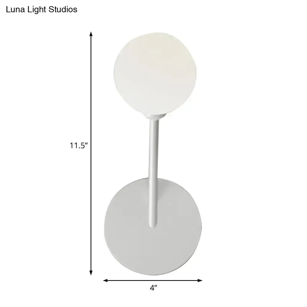 Minimalist white finish frosted glass wall lamp for bedroom 110v-120v
