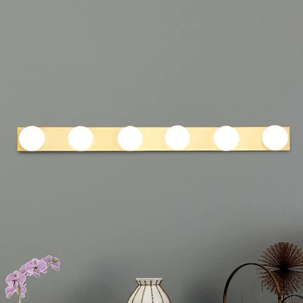 Minimalistic white 4 light vanity lighting fixture – bathroom open bulb