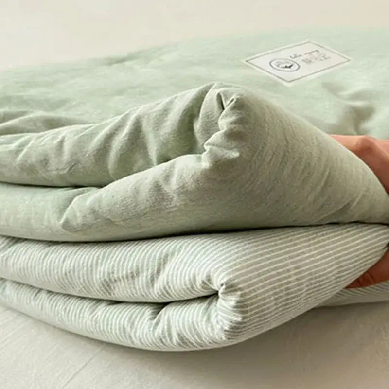 Mint green cotton summer cooling blanket bedroom quilted comforter