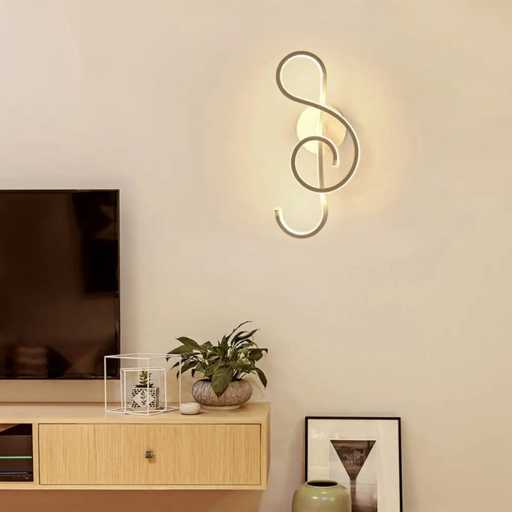 DecorBites™ Modern Acrylic LED Wall Light Fixture - Music Note Design for Living Room
