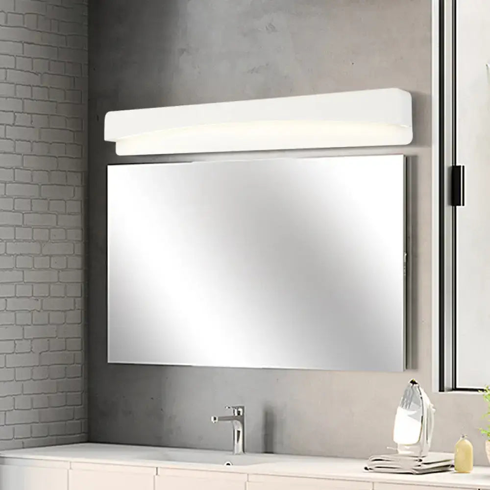 Modern acrylic rectangular vanity light fixture for bathroom