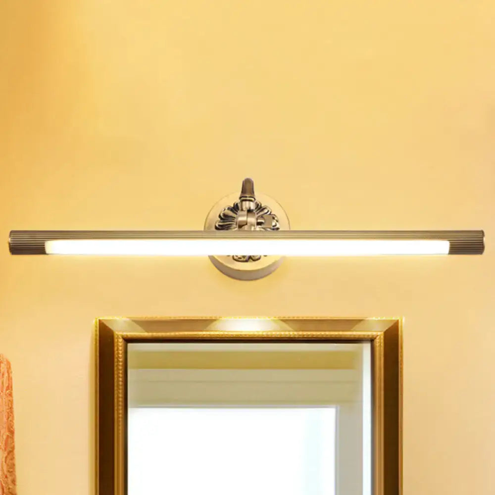 Modern antique brass integrated led wall light bathroom vanity