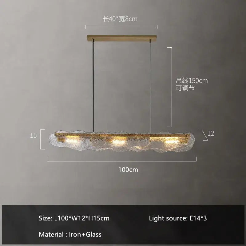 Modern art glass dining table chandelier – led luxury lighting