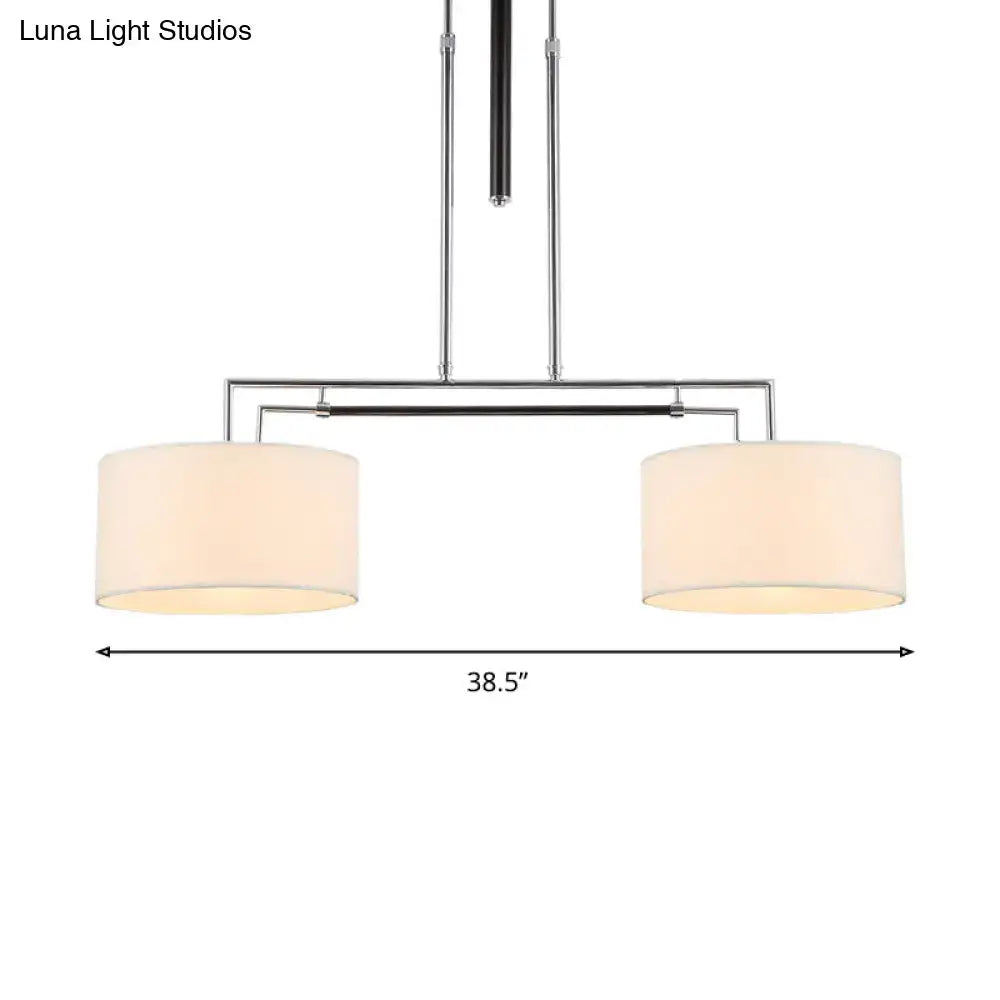 Modern beige drum island pendant hanging light kit kitchen
