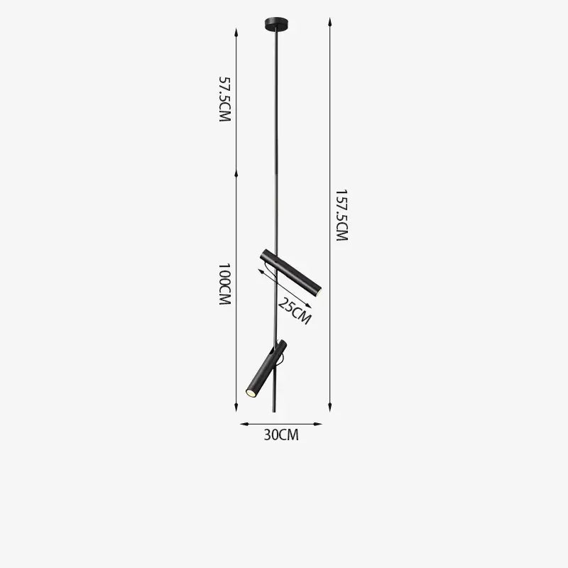 Modern black adjustable led pendant chandelier for kitchen