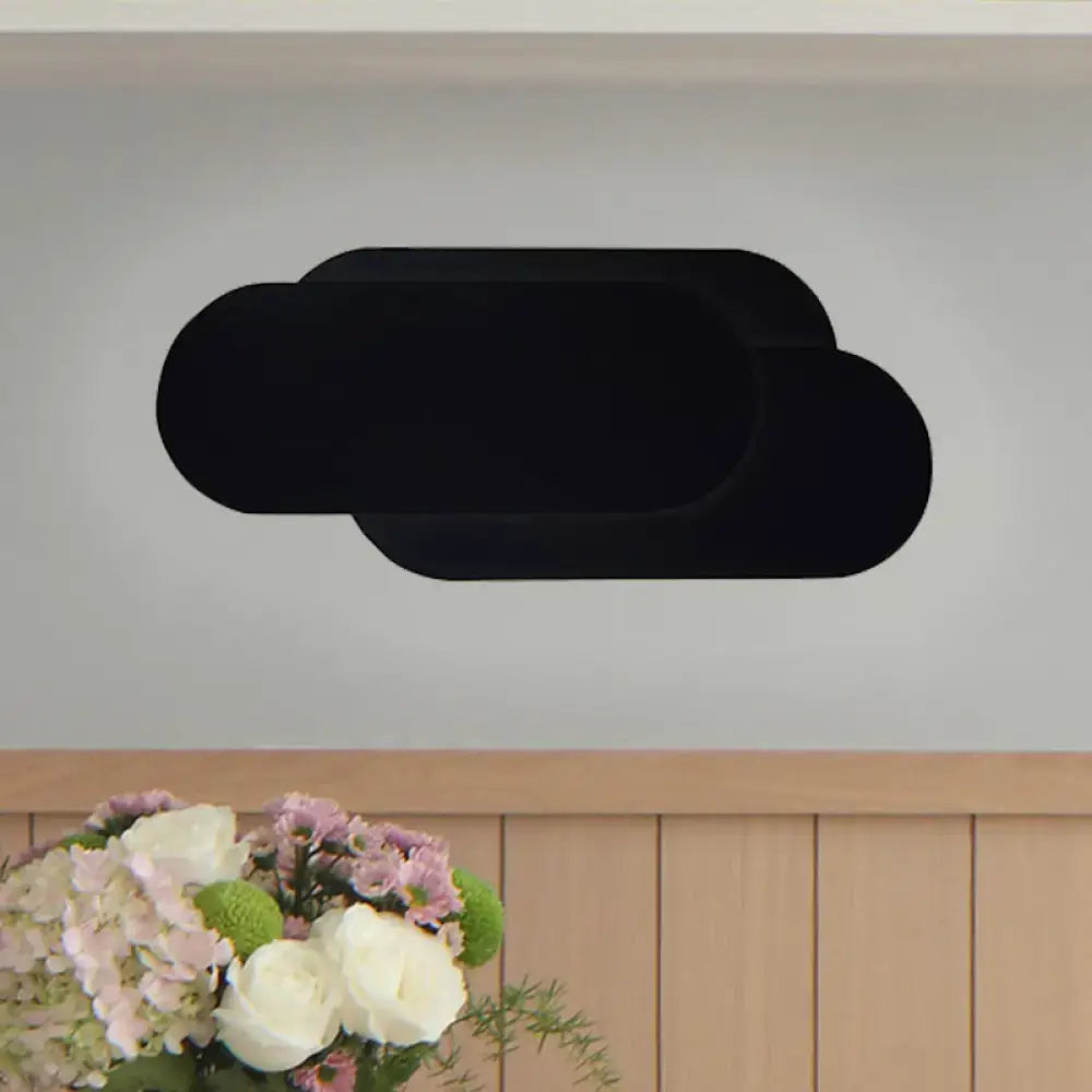 Modern black aluminum oval wall washer lamp bedroom light