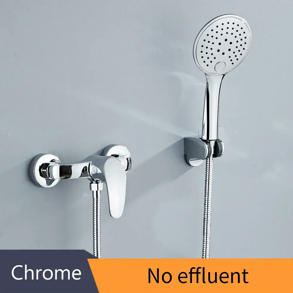 Modern black brass shower faucet set with 3 setting handheld spray bathroom faucet set