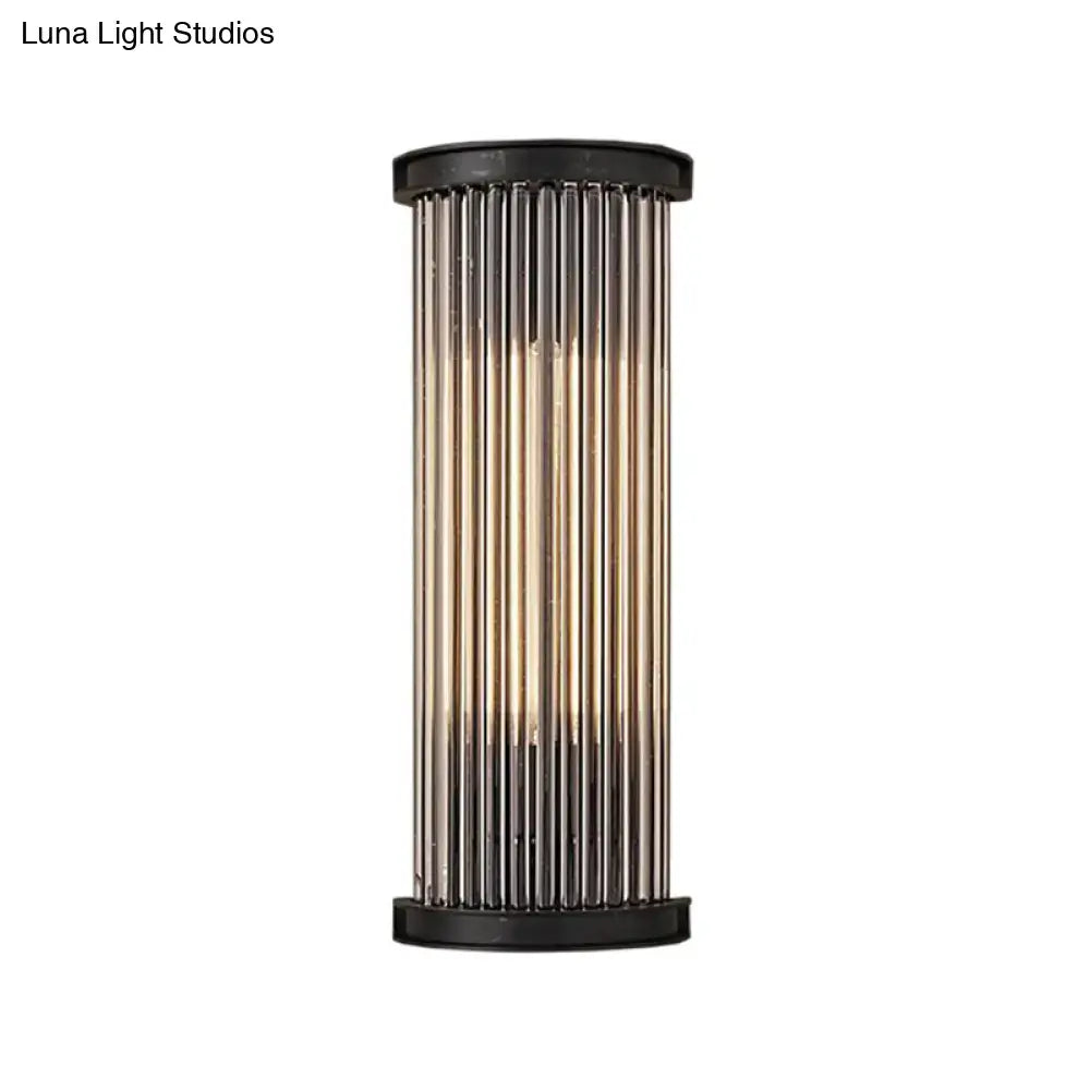 Modern black crystal rod wall lamp for living room 110v 240v