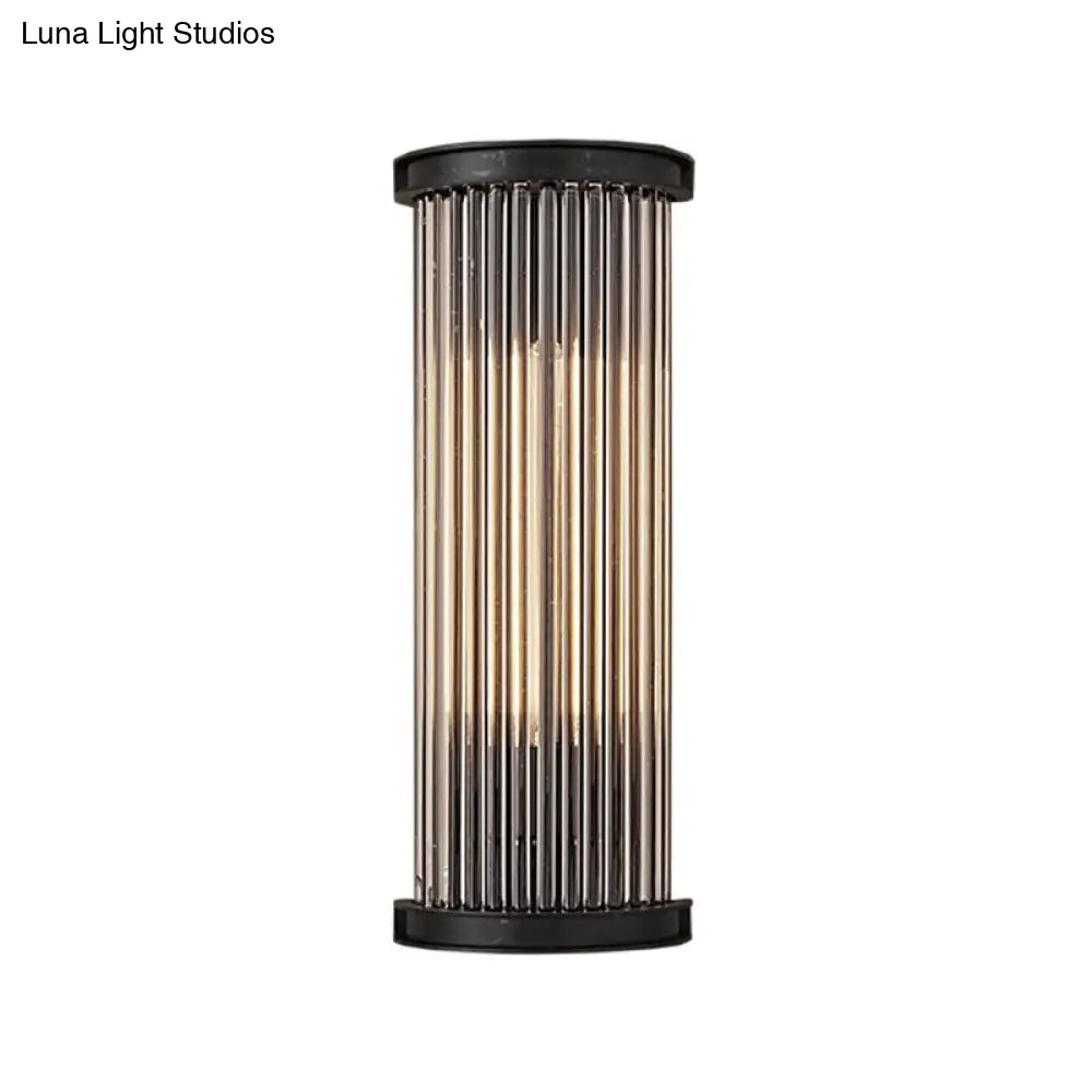 DecorBites™ Modern Black Crystal Wall Sconce 1-Light for Stylish Living Room