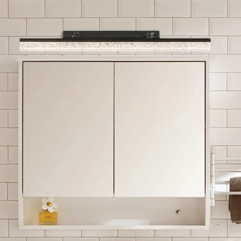 Modern black dual arm led vanity light bathroom warm white lamp
