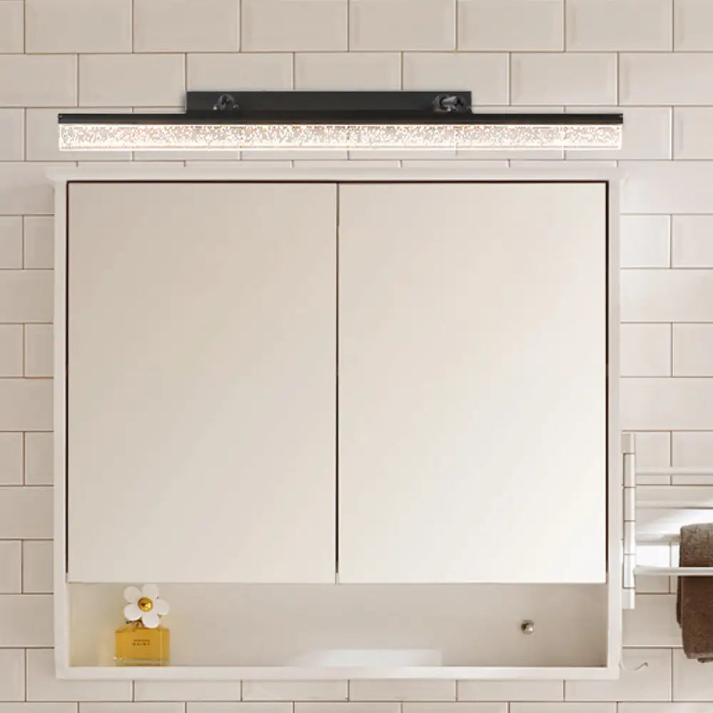 DecorBites™ Modern Black Dual Arm LED Wall Mount Vanity Lamp in Warm/White Light