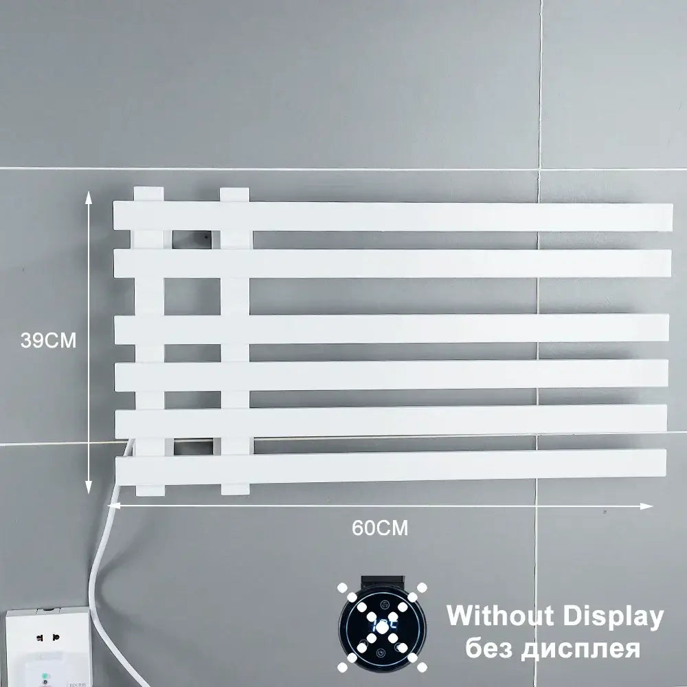 Modern black electric towel warmer rack bathroom digital display