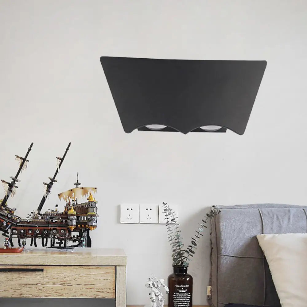 DecorBites™ Modern Black Geometric LED Wall Sconce in Warm/White Light
