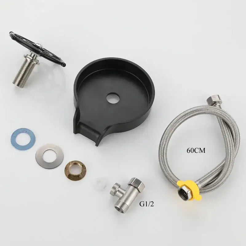 Modern black glass rinser sink – kitchen automatic cup washer