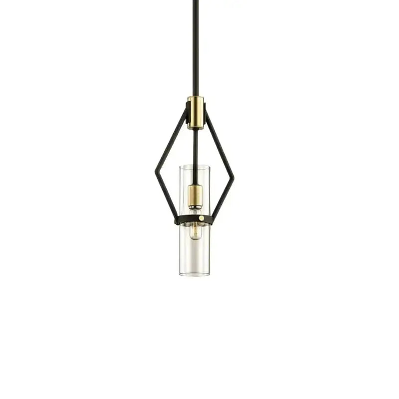 Modern black & gold clear glass e27 pendant lights dining room