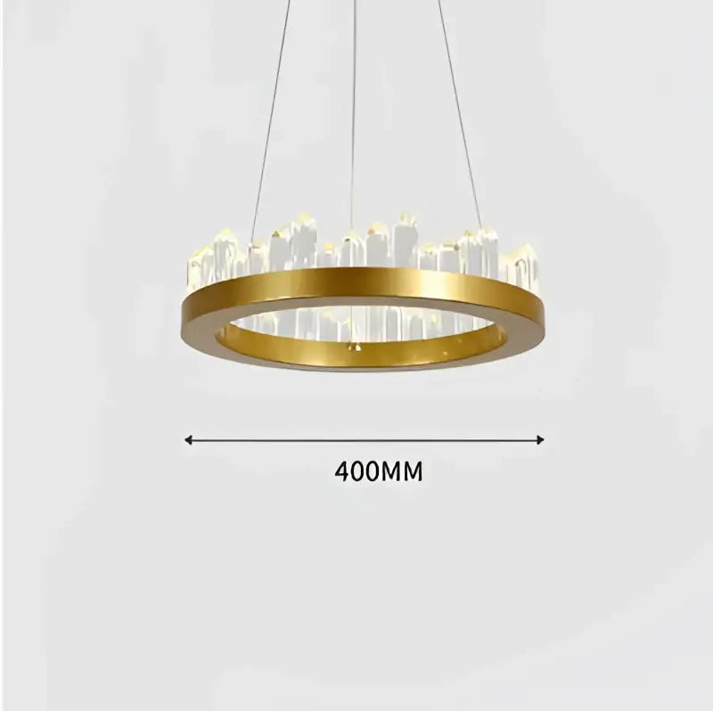 Modern black & gold crystal led pendant lights dining room chandelier