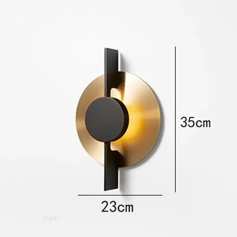 Modern black & gold iron art led wall lamp for dining room