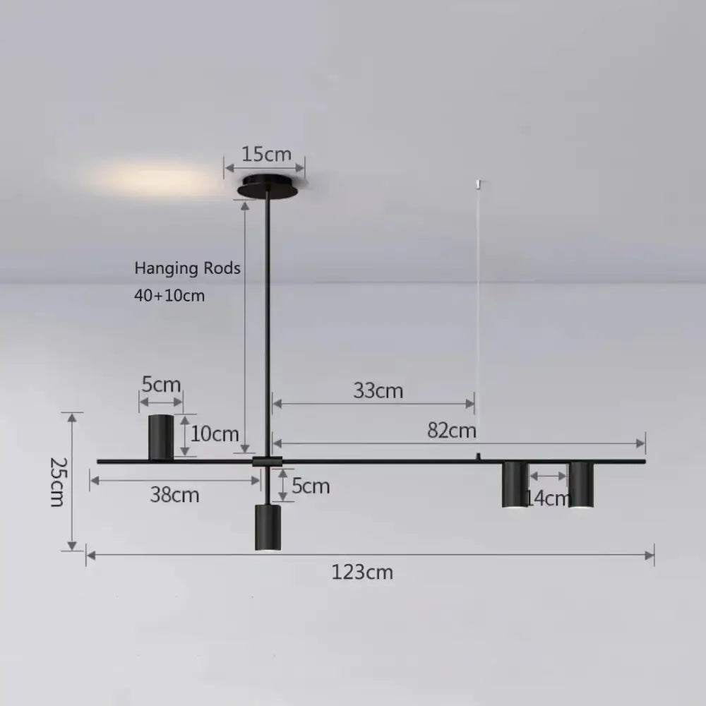 Modern black & gold pendant lights for kitchen island