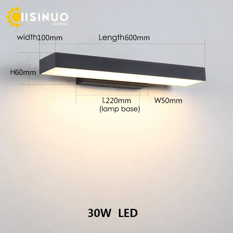 Modern black led wall light dusk dawn motion sensor outdoor sconce
