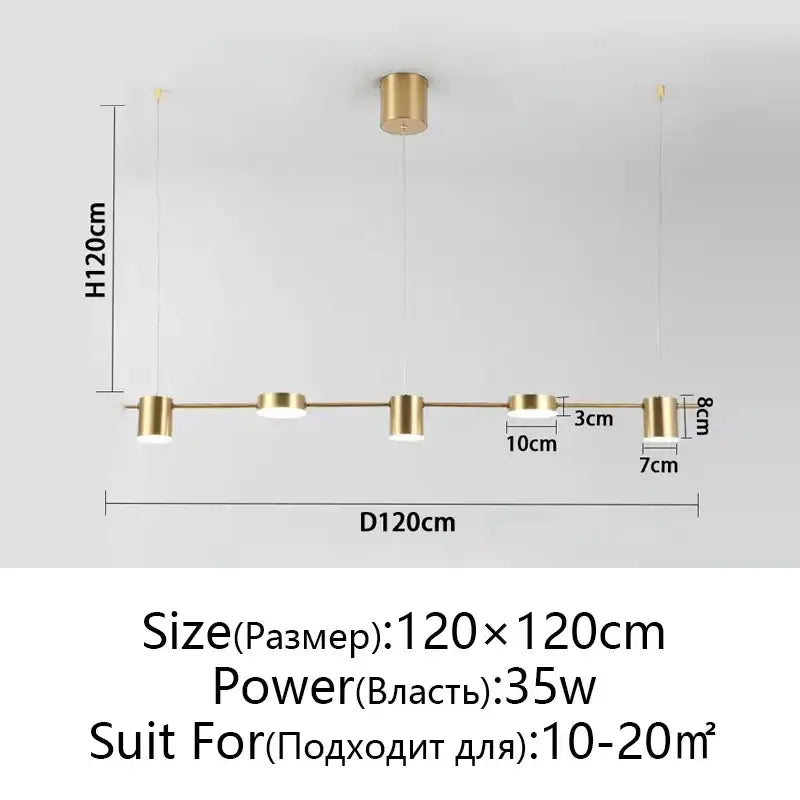 Modern black linear dimmable led ceiling chandelier dining room