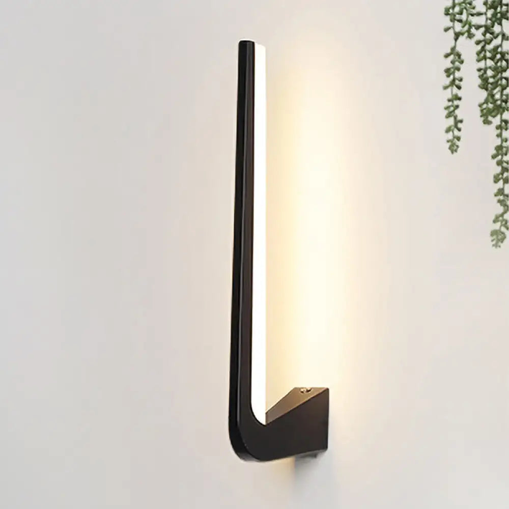 DecorBites™ Modern Black Linear LED Wall Sconce with Acrylic Lighting for Living Room