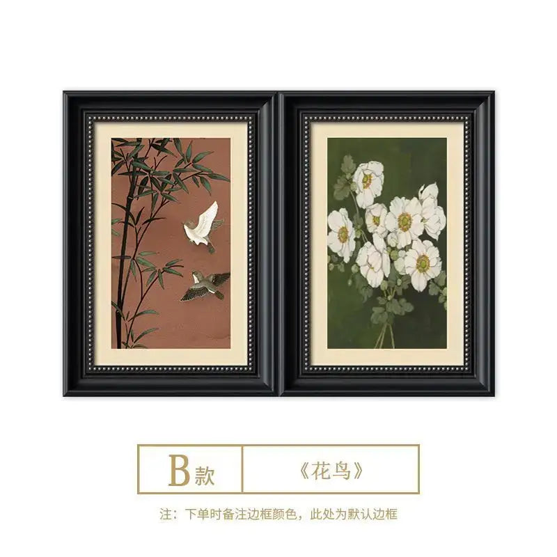 Modern black mirror electric meter box cover foyer decorative painting