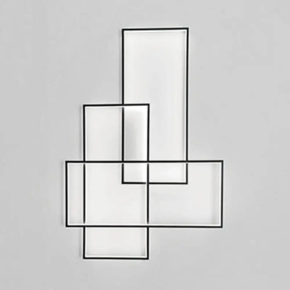 DecorBites™ Modern Black Traverse Wall Sconce - 20.5"/30" Wide, Acrylic Wall Light in Warm/White