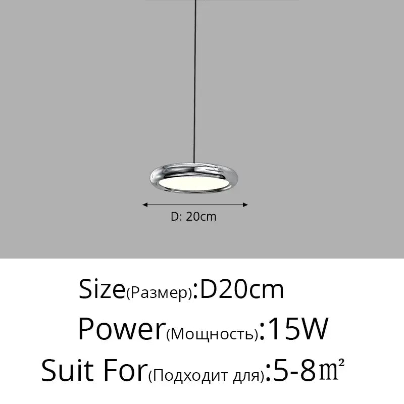 Modern black triple ring iron pendant chandelier for kitchen lighting