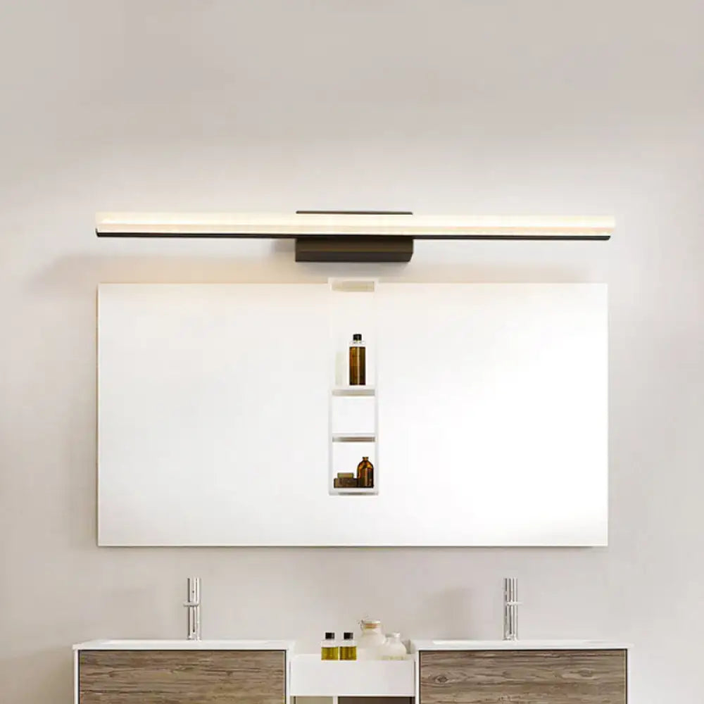 Modern black warm white linear led sconce bathroom wall light