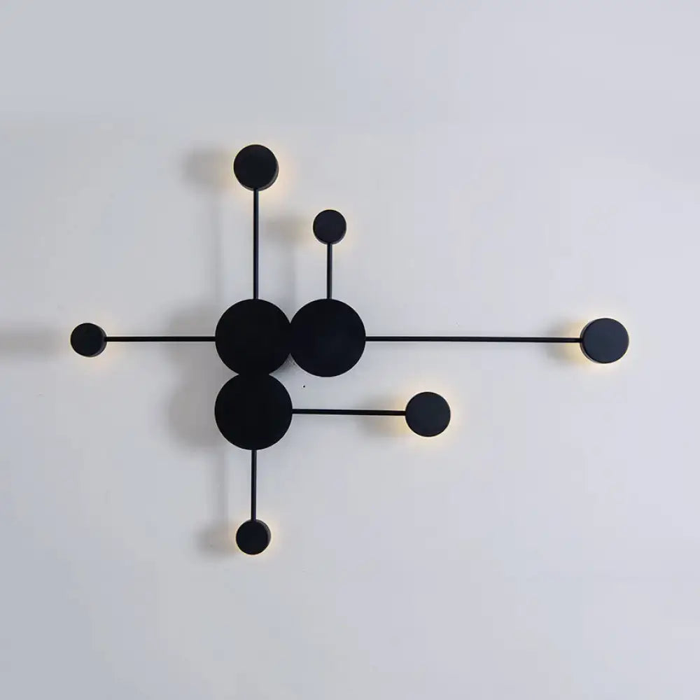 Modern black & white geometric wall sconce living room light fixture