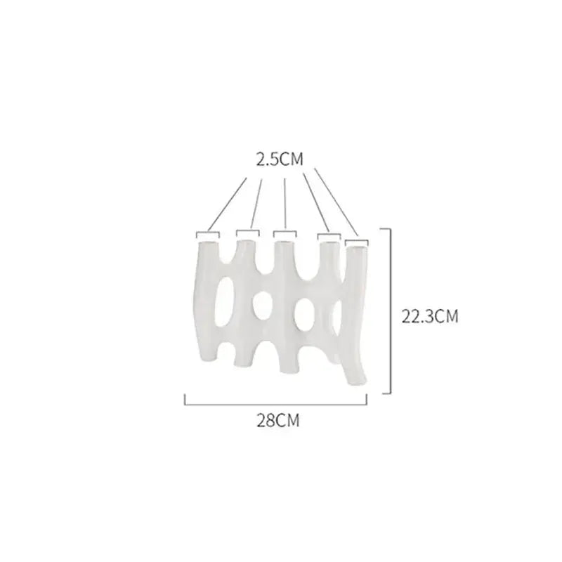 Modern black & white sculptural ceramic vase living room decor