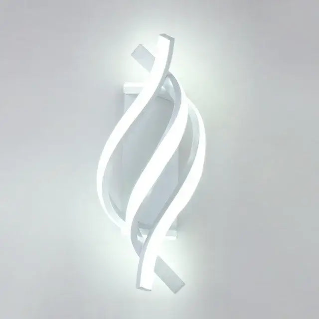 Modern black & white sculptural led wall lamps bedroom light