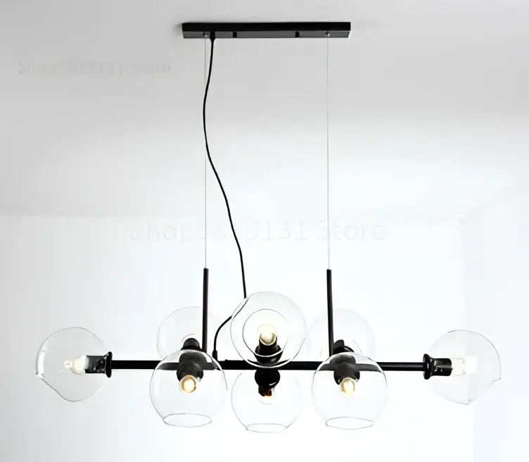 Modern brass and gray glass pendant lights for kitchen dining room