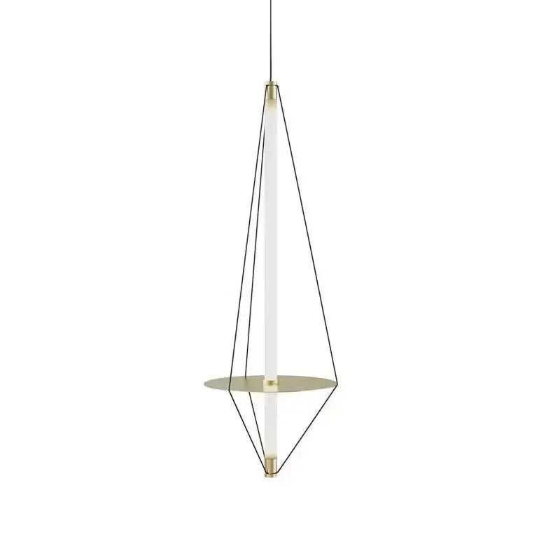 Modern brass and white led disc pendant light bedroom chandelier