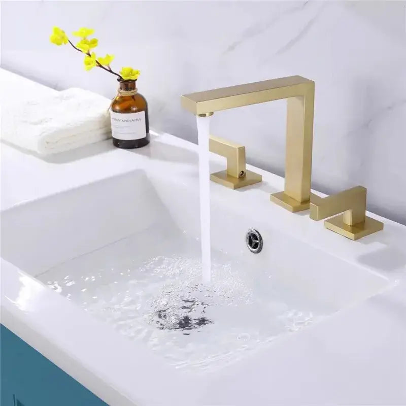 Modern brass black basin faucet bathroom waterfall sink tap