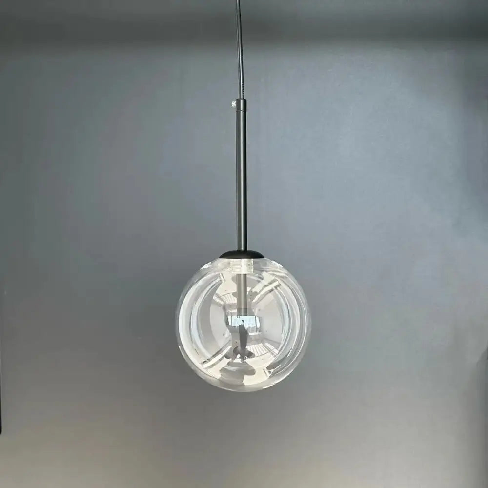 Modern brass glass ball led pendant lamp living room lighting