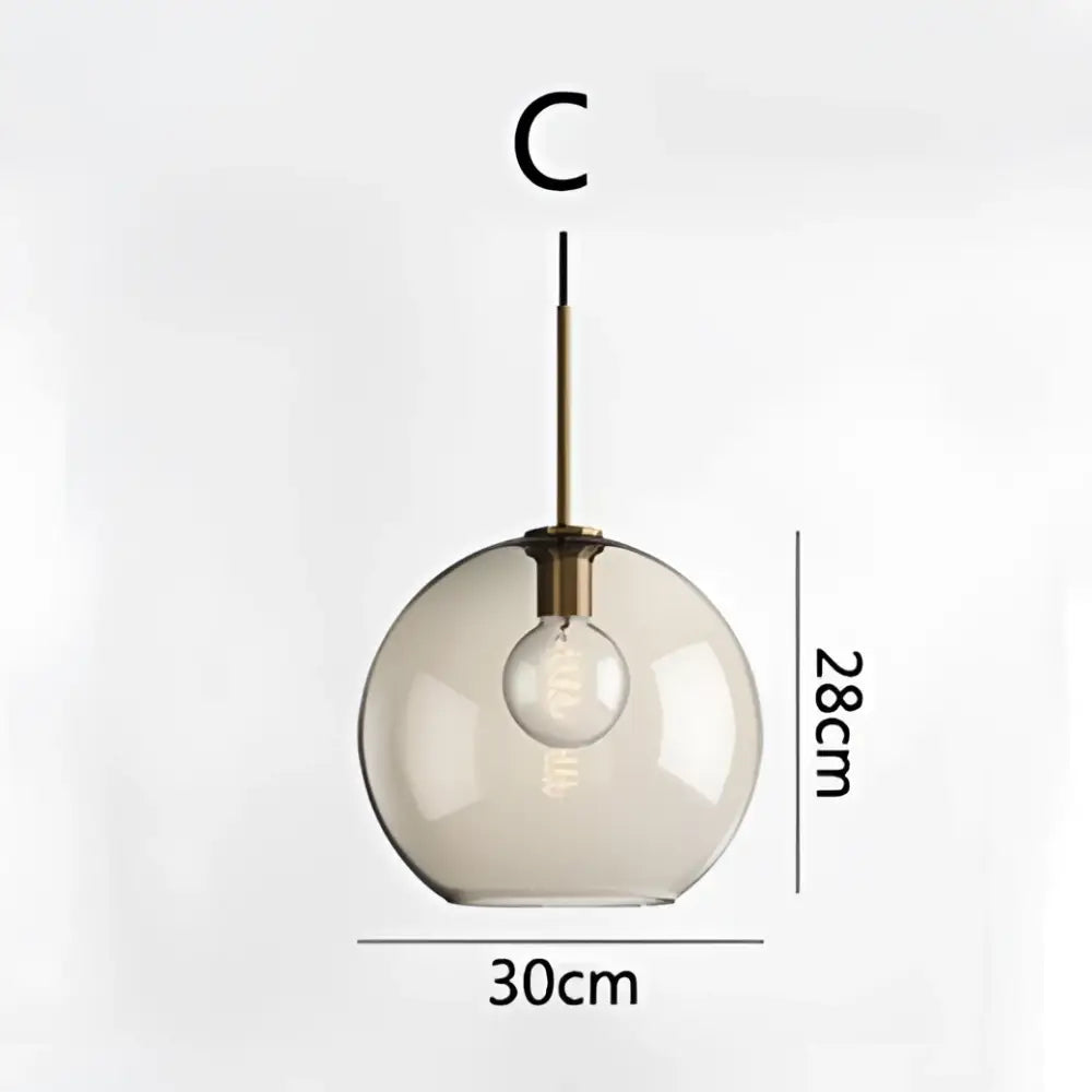 Modern brass glass chandelier dining room pendant light