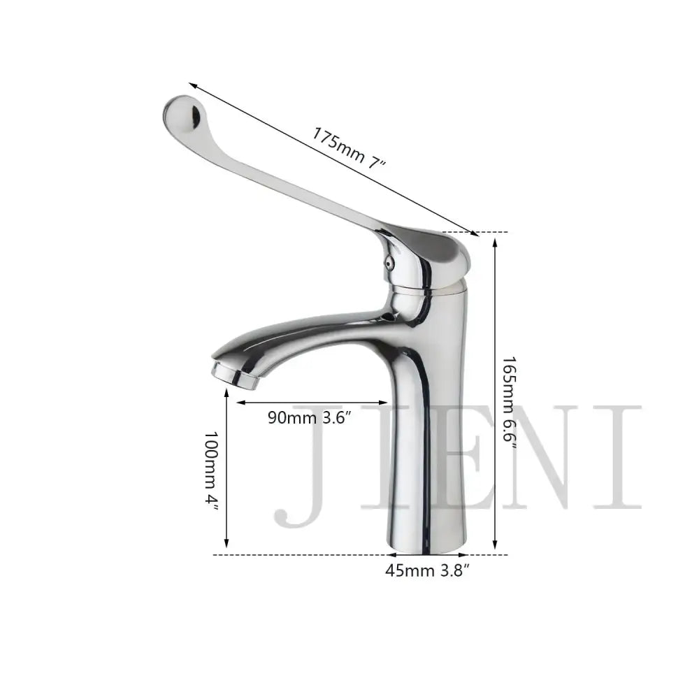 Modern brass long handle basin faucet chrome kitchen mixer tap