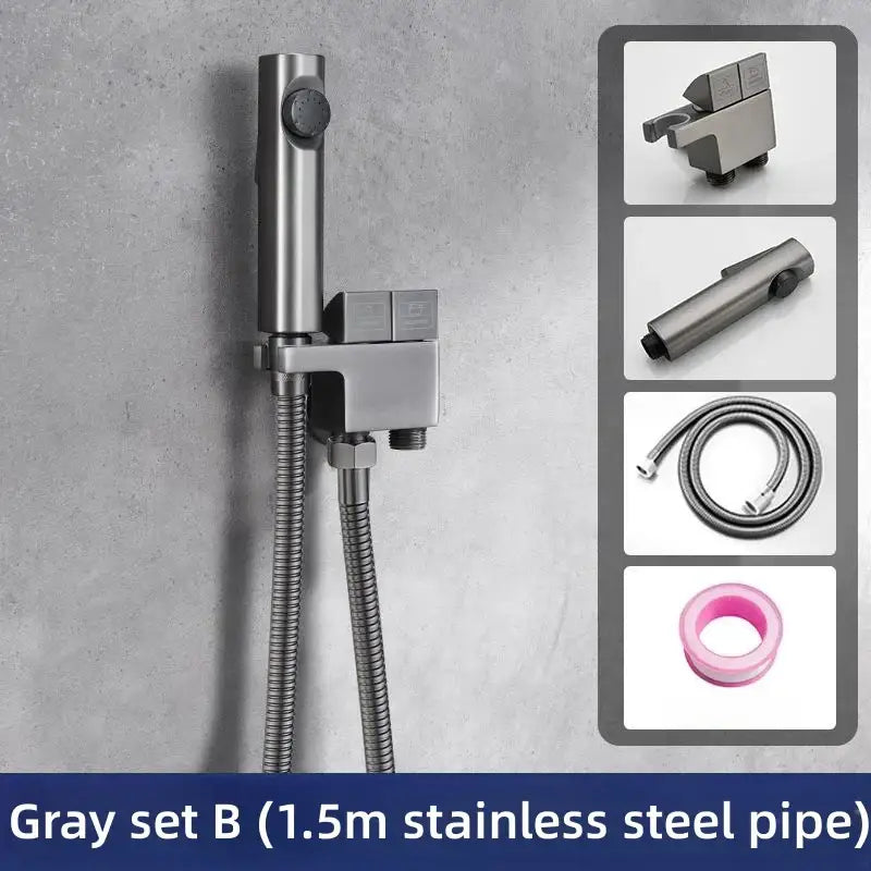 Modern brushed copper bidet spray gun set bathroom handheld sprayer