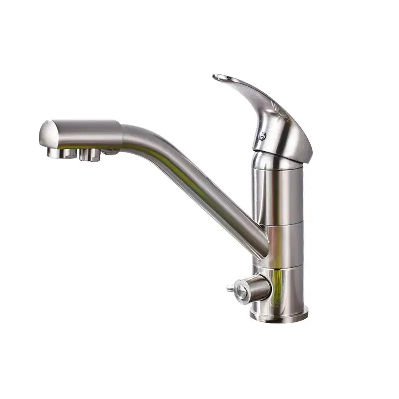 Modern brushed nickel water purification kitchen faucet
